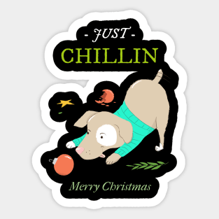 Doggy Christmas Sticker